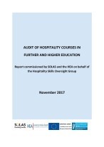 Audit of Hospitality and 